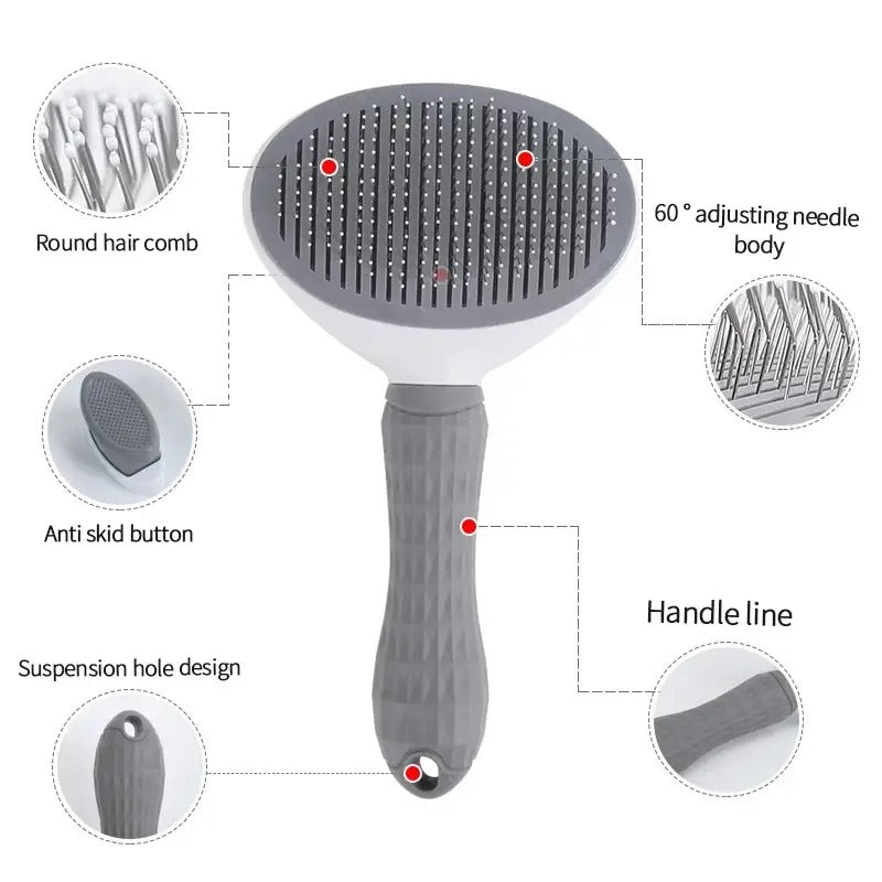 Durable Pet Hair Removal Brush for Dogs and Cats