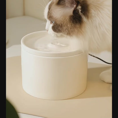 Luxury Ceramic Smart Pet Water Dispenser - Ultra Quiet Automatic Circulating Cat Fountain