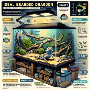 An-educational-image-displaying-an-ideal-bearded-dragon-enclosure-that-meets-all-housing-requirements-for-their-wellbeing.-The-tank-should-be-a-40-gal