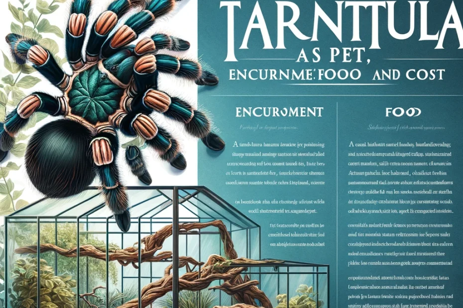 tarantula in an enclosure, showcasing Top 30 Tarantulas as Pets with details on their Enclosure, Food, and Cost
