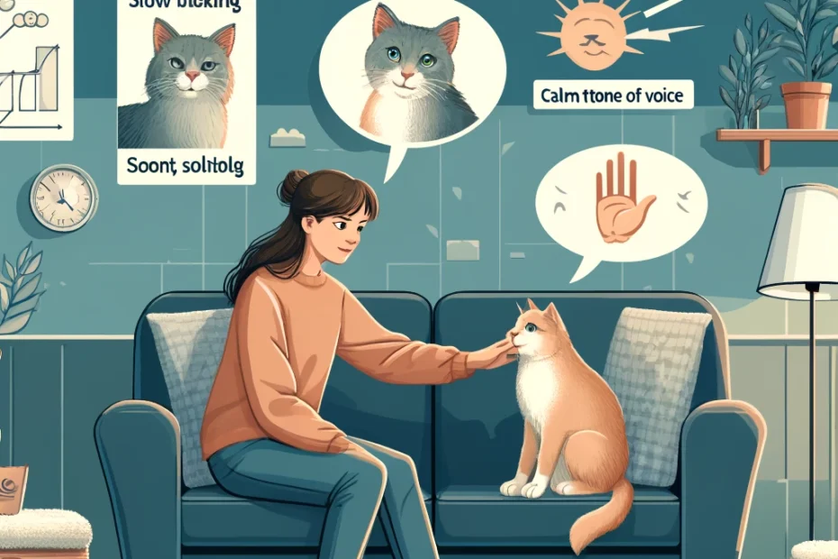 communication techniques to calm a cat